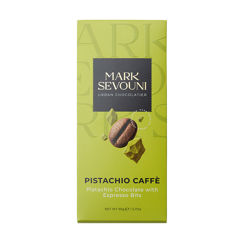 Mark Sevouni - Chocolate Bars – Pistachio Caffe with Expresso Bits