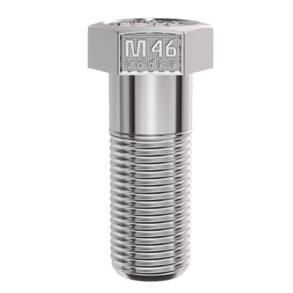 Bolt Vodka M46 Chrome 100 mL mirrored mini bottle with futuristic vacuum-sprayed chrome finish, crafted in Russia.