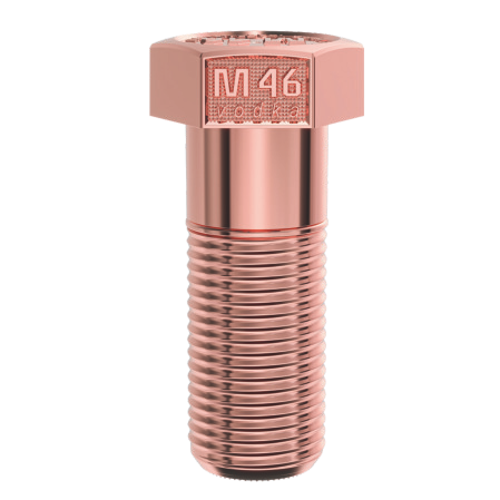 Bolt Vodka M46 Copper 100 mL mini bottle with vacuum-sprayed copper finish, crafted in Russia as a collectible or gift item.