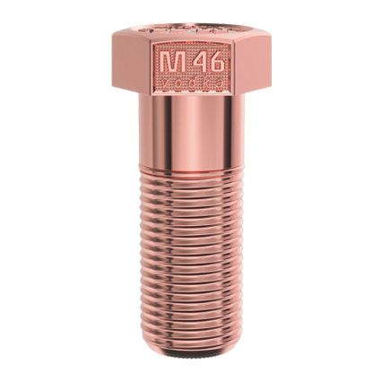 Bolt Vodka M46 Copper 100 mL mini bottle with vacuum-sprayed copper finish, crafted in Russia as a collectible or gift item.