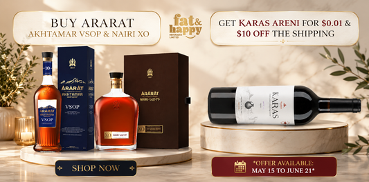 Ararat Akhtamar VSOP + Ararat Nairi XO, with Karas Areni as a gift