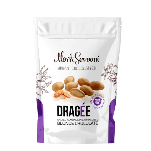 Dragee Salted Almonds In Caramelized Blonde Chocolate