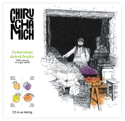 Chiruchamich - Assorted Dried Fruits - Large Pack (apricot, plum, apple, pear)